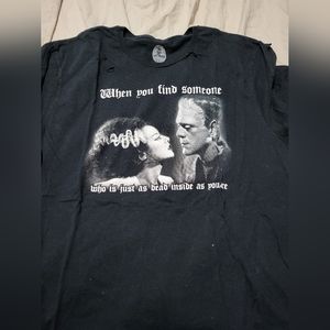 Frankenstein and bride t shirt